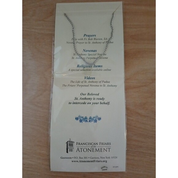 Saint Anthony Pray for Us Catholic Rosary Beads Necklace & Bracelet set of 2 - Picture 2 of 9